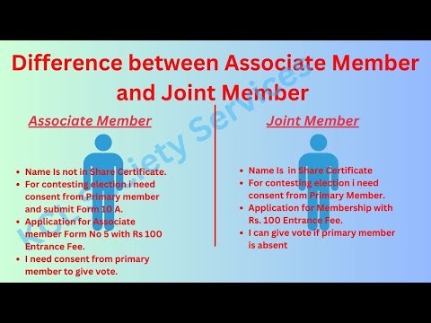 Difference between associate member and joint member in Housing Society Maharashtra