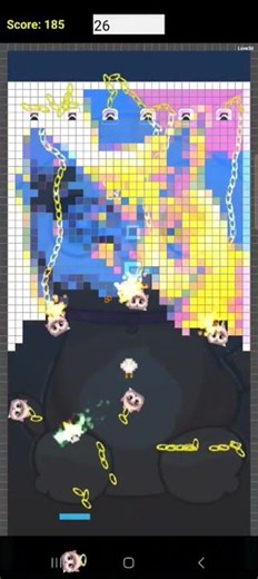 多链猫瀑布炸屏！自制打砖块 #猫链狂欢