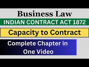 Capacity to Contract – Complete Chapter Video Lecture | Crash Course for Judiciary Exams
