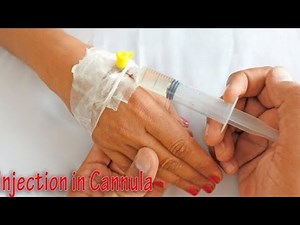 Injection in IV cannula|| IV cannula injection prosess