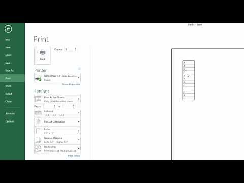 How to print gridlines with Excel 2013