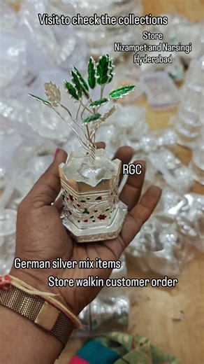3.8K views | German silver pooja items Customer order Visit our store @narsingi @nizampet @hyderabad To check the collections #thereturngiftcorner #rgc #germansilverpoojaessentials #tulasi #germansilvergiftitems #bestgermansilvergiftsshop #bestshopforgermansilverinhyderabad | Anusha Vs | Facebook