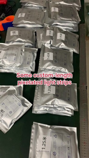 Some custom-length pixelated light strips#ledlights #lighting #nightclub #pixel #madrix