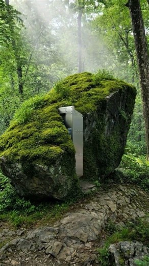 This secret bunker kept me safe ☺️. #Survive #naturalforest #survivehome #bunkerlife #shelter