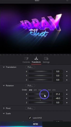 3D Rays Effect in DaVinci Resolve | Fusion Tutorial (EASY & NO Plugins)