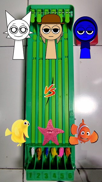 'Sprunki' Wenda Tunner Jevin VS 'Finding Nemo' Bubbles Peach Marlin in Horse Racing ASMR