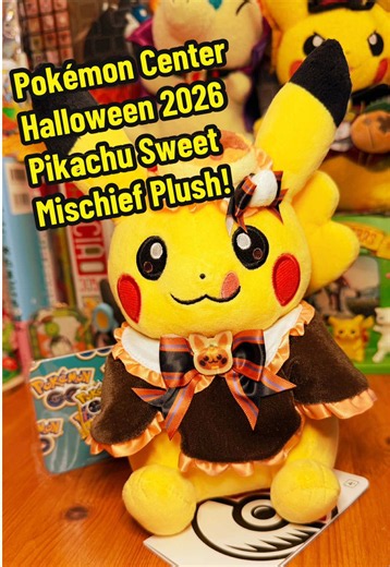 Prepare for trouble~!😈 The Pikachu Sweet Mischief Halloween 2026 plush is now available at the Pokémon Center Online Store! Let’s take a look… 👀🎃🛍️ #pokemon #pokemoncenterfavorite #pokemoncenter #pokemonplush #halloween
