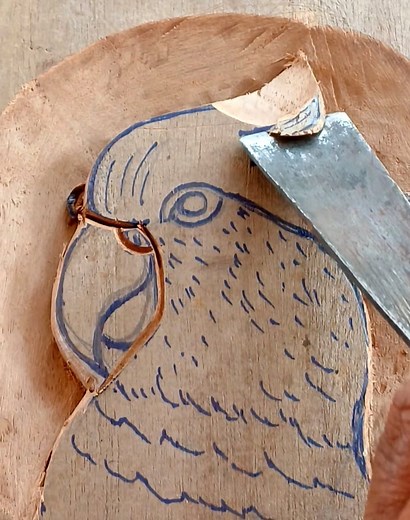 WOOD CARVING BIRD #woodcarving #woodwork #art #bird | UP wood art