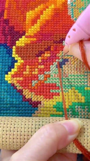 #Cross-stitch enthusiast#A complete tutorial on cross-stitch techniques#Cross-stitch#Handm