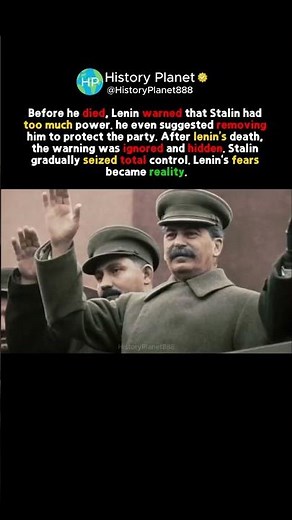 Lenin’s Dying Warning About Stalin #history