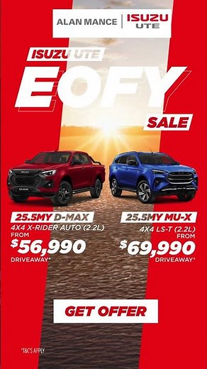 EOFY Sale is On Now! | Alan Mance Isuzu UTE