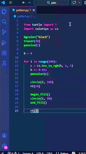 Python Spiral Pattern in 30 Seconds 🔥 | Python Pattern Program #shorts #pythonpattern #pythoncourse