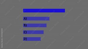 animated quiz challenge template, question template animation with background. test and quiz concept, quiz game. option selection on black background