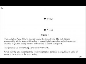 Mechanics M1 May/June 2024 [Q3] Pearson Edexcel IAL WME 01/01| Tension in a Two-Particle System