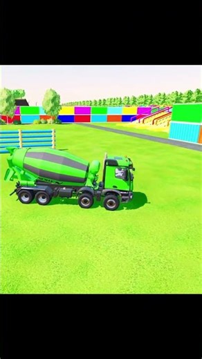 Transport Green Blaster Mixer Truck #gaming