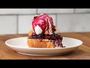 Peach Cherry Blueberry Shortcake