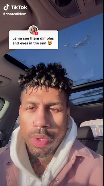 Intense Stare Challenge Answer with Dimples and Brown Eyes