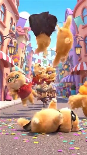 Mini Costume Parade 🐱 | Funny Cat Superhero Domino Crash | Baby-Cat Short