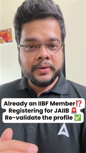 Existing IIBF Member? Registering for JAIIB!. Revalidate the profile #jaiibregistration