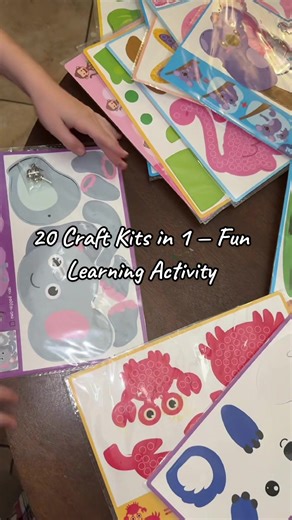 We had SO much fun with this 20 Crafts in a Box set! 🧡 Each project is individually packaged with everything you need — mess-free, stress-free. My son picked the elephant craft and loved it 🐘✨ Even my 3-year-old is obsessed. Perfect for rainy or cold days when you need an easy learning activity. Great for fine motor skills, creativity, and keeping little hands busy. 🎁 Get your Holiday Haul now — link below! ⭐ #MomLifeHacks #CraftsForKids #TikTokMadeMeBuyIt #ToddlerActivities #HolidayHaul
