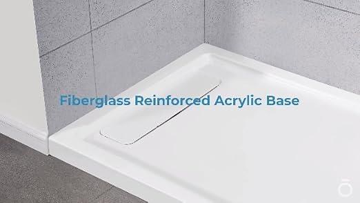 Adena 36 in. D x 72 in. W x 2.8 in. Acrylic Shower Base