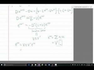 Lecture 19 Part 3: Convergence of Jacobi iterations