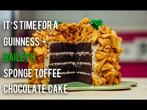 How to Make A St. Patrick's Day Cake with BAILEYS and GUINNESS!