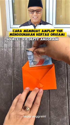 How to make a THR envelope using origami paper! #reaction #shortsvideo