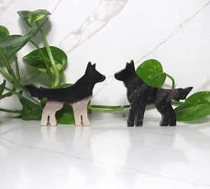 Crystal Dog Carving, Palm Root Belgian Malinois Figurine, Dutch Shepherd Gemstone Puppy Sculpture, German Shepherd Statue, Pet Memorial Gift - Etsy