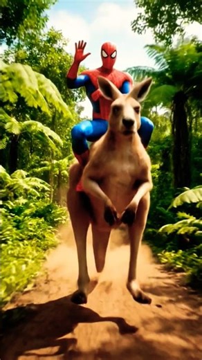 Spider-Man gives his mother a Kangaroo 🦘 #shorts #spiderman #ankivideos #ai