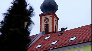 historic bad brueckenau bavaria germany in winter 4k 25fps video