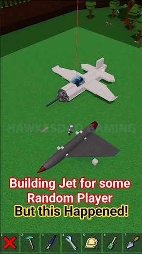 Roblox Build a Boat for Treasure Building Fighter Jet for a random player #roblox #babft