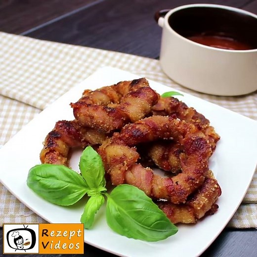 Zwiebelringe im Speckmantel - Rezept Videos