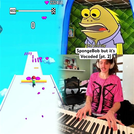 SpongeBob but it’s Vocoded (pt. 2) #spongebob #clips #chocolate #piano #vocoder
