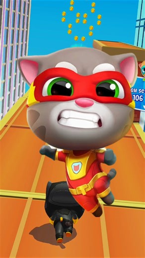 Tom Takes Control: Ultimate Hero Mode! ⚡️🐱#TalkingTom #HeroDash