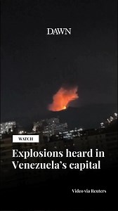 Loud explosions, accompanied by sounds resembling aircraft flyovers, were heard in Caracas around 2am (11am PKT) on Saturday, an AFP journalist reported. The explosions come as US President Donald Trump, who has deployed a navy task force to the Caribbean, raised the possibility of ground strikes against Venezuela. Sounds of explosions were still being heard around 2:15 am, although their exact location was unclear. Trump on Monday said the United States hit and destroyed a docking area for alle