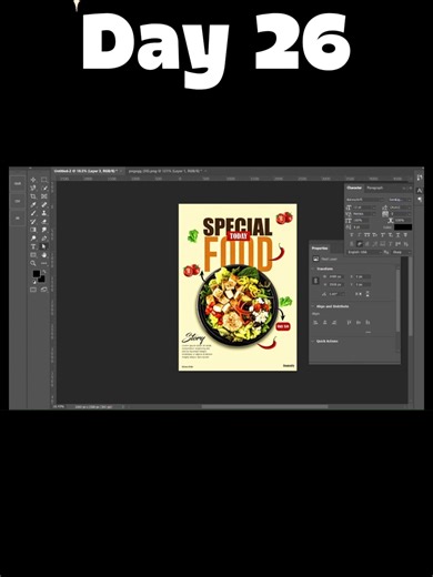 Food poster video Day 26 poster focuses on a clean, balanced layout with strong typography and clear visual hierarchy. The design highlights consistency, creativity, and attention to detail as part of the daily design challenge. DM now to get started on your custom logo poster and thumbnail design #Day26 #PosterDesign #GraphicDesign#DailyDesign #CreativeProcess #VisualDesign #Typography #DesignPractice #namra #namrality #namrashahzadi
