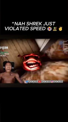 “Speed saw Shrek and LOST it 😭💀 (jumpscare went crazy)” #ishowspeed #speed #funny #viral