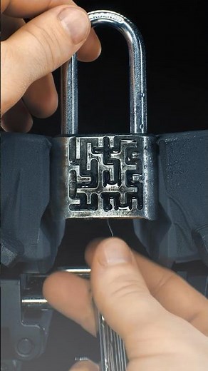 Inside perspective of combination lock bypass with Covert Companion notched decoder