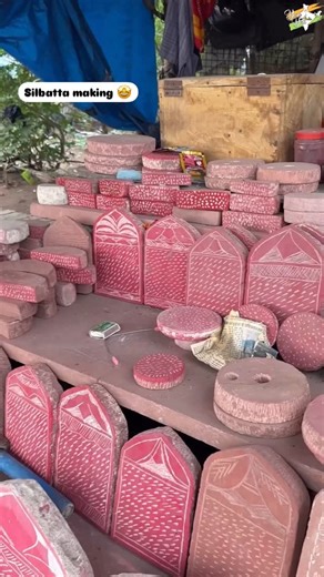 Yum Yum India | Madhur on Instagram: "Art of making Silbatta : Silbatta is a traditional Indian grinding stone tool made of flat stone (sil) and a cylindrical roller (batta), used to manually grind spices and herbs. It enhances the flavor and texture of chutneys and masalas by preserving natural oils through slow grinding. . . #silbatta #grinding #masala #herbs #grinder #yumyumindia #makingprogress"