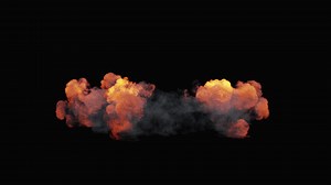 Download Fire shockwave on black background with alpha channel for free