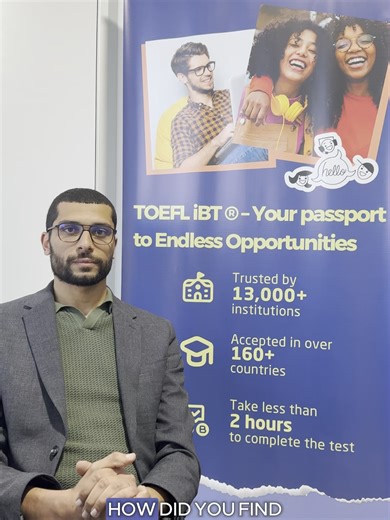 Hear directly from Mr. Abderrazzak, a TOEFL tutor at EPC! 🎓 The TOEFL iBT test is tailored, fair, and now even clearer with the new scoring system! I’ve seen firsthand how it helps students shine in English. Don’t wait, register for the TOEFL iBT test today and give your students the advantage they deserve! . . . . #TOEFLUpdates #YouSpeakWorld #MyTOEFLExperience