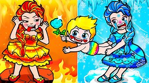 224K views · 5.6K reactions | Paper Dolls Dress Up - Elsa HOT vs COLD Weight Loss Challenge Dress - Barbie Story & Crafts | LOR Doll Crafts World | Facebook