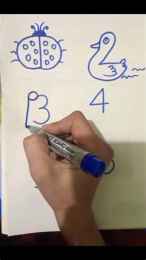 Amazing Drawing with Numbers 😍 Easy Trick #shorts #drawing #art
