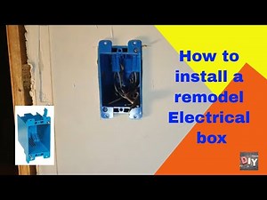 How to install an electrical box (remodel)