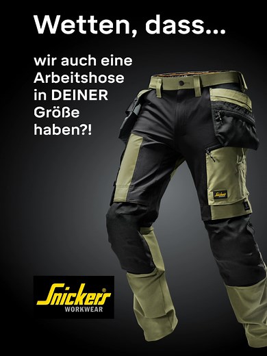 Finde Deine perfekte Größe mit Snickers Workwear