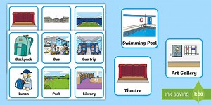 School Trip Visual Timetable Cards
