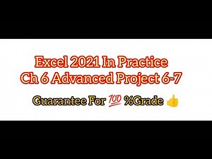 Excel 2021 In Practice - Ch 6 Advanced Project 6-7 | Ch 6 Advanced Project 6 7 | Livingood-06.xlsx