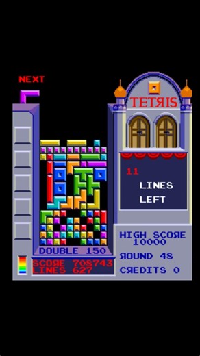 Tetris Level 48 – Classic Arcade Gameplay#shorts