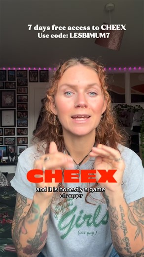Hannah on Instagram: "CHEEX is literally for everyone, it’s your one-stop spot for ethical, diverse spicy entertainment AND education all in one safe, inclusive platform! Go to the 🔗🔗 in my bio and new customers get 7 days of FREE unlimited access to CHEEX with my code: LESBIMUM7 You can cancel anytime or (if you love it as much as I do!) treat yourself to the monthly plan! @theothercheex #ad"